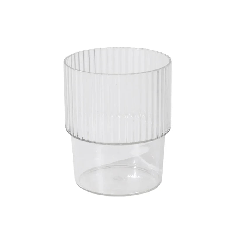 Plastic Fluted Tumbler 7oz- Crystal Clear (12pcs)
