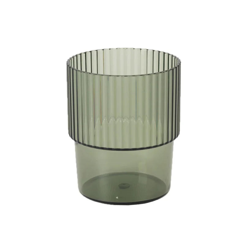 Plastic Fluted Tumbler 7oz- Pine Green (12pcs)