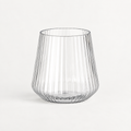 Plastic Ribbed Tumbler- Clear