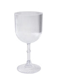 Plastic Fluted with Stem 9oz- clear (10 pcs)