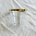 Plastic Tumbler- Clear with Gold Rim