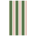 Premium Paper Napkins- Awning Stripe- Green and Red- Guest Napkin