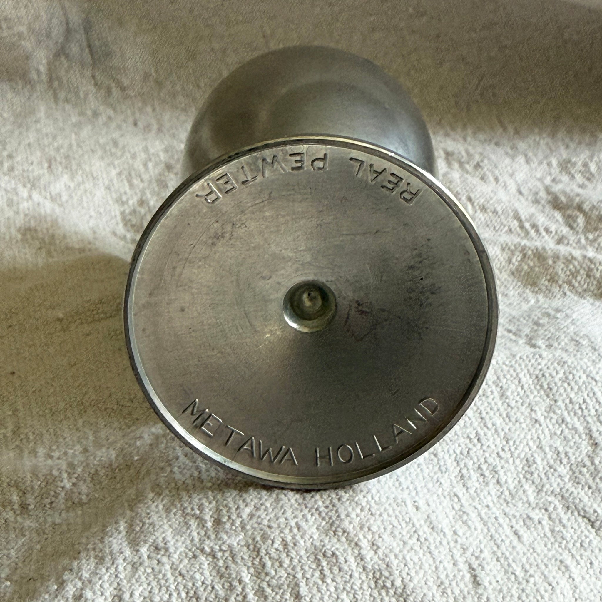 Faux Real Touch Poppies in Petite Vintage Pewter Vase