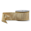 Wired Ribbon- 2.5" X 10 Yds Gold Metallic