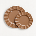 Premium Plastic Plates- Toffee