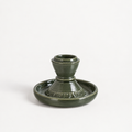 Candle Holders- Set of 2- Antique Green
