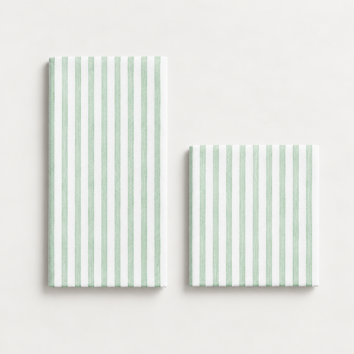 Italian Spunlace Paper Napkins- Green Stripe