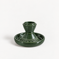 Candle Holder Set of 2- Holiday Green
