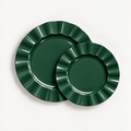 Premium Plastic Plates- Hunter Green
