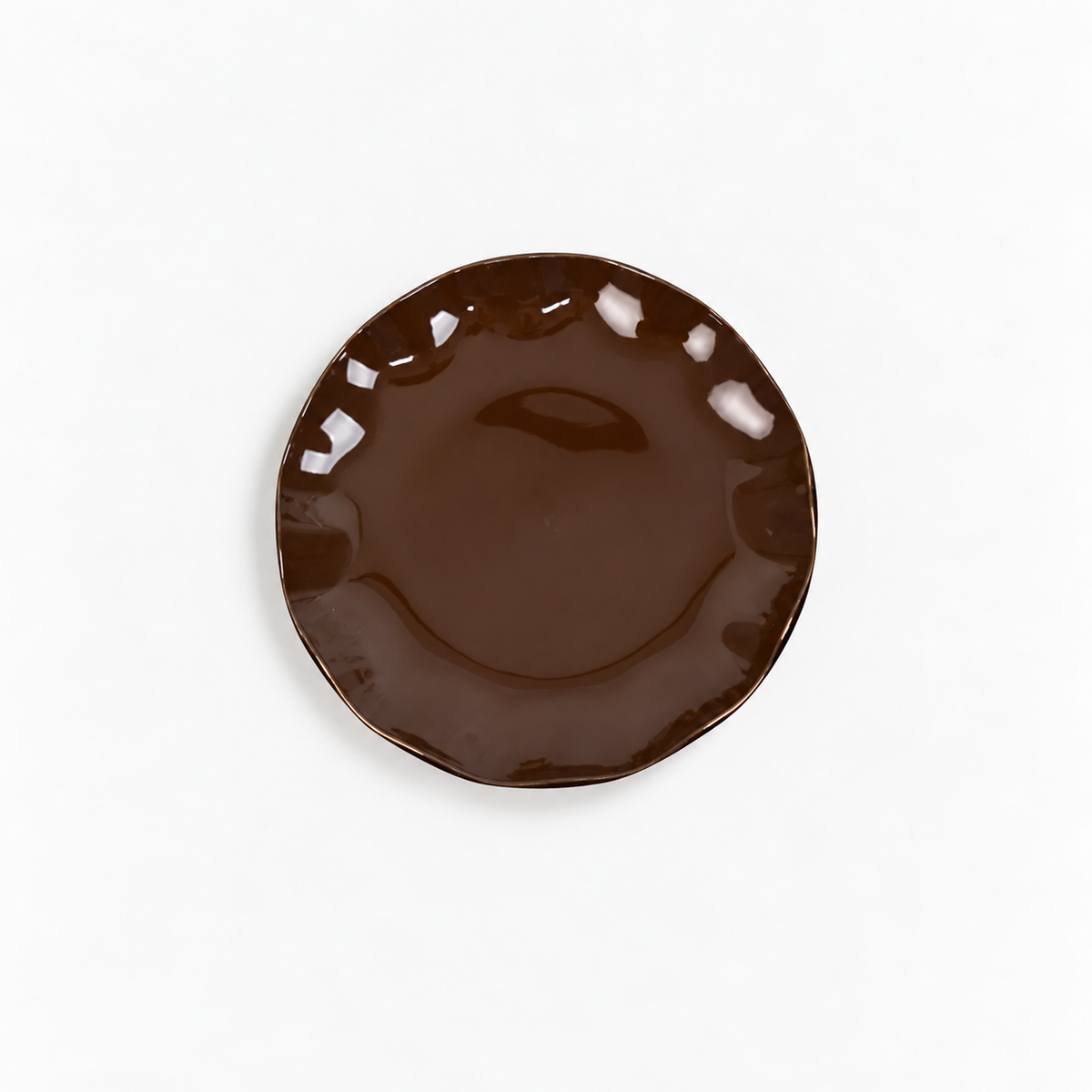 Premium Plastic Petite Appetizer Plate- Dark Chocolate